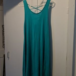 Poof! Blue Cross Back Summer Dress size M